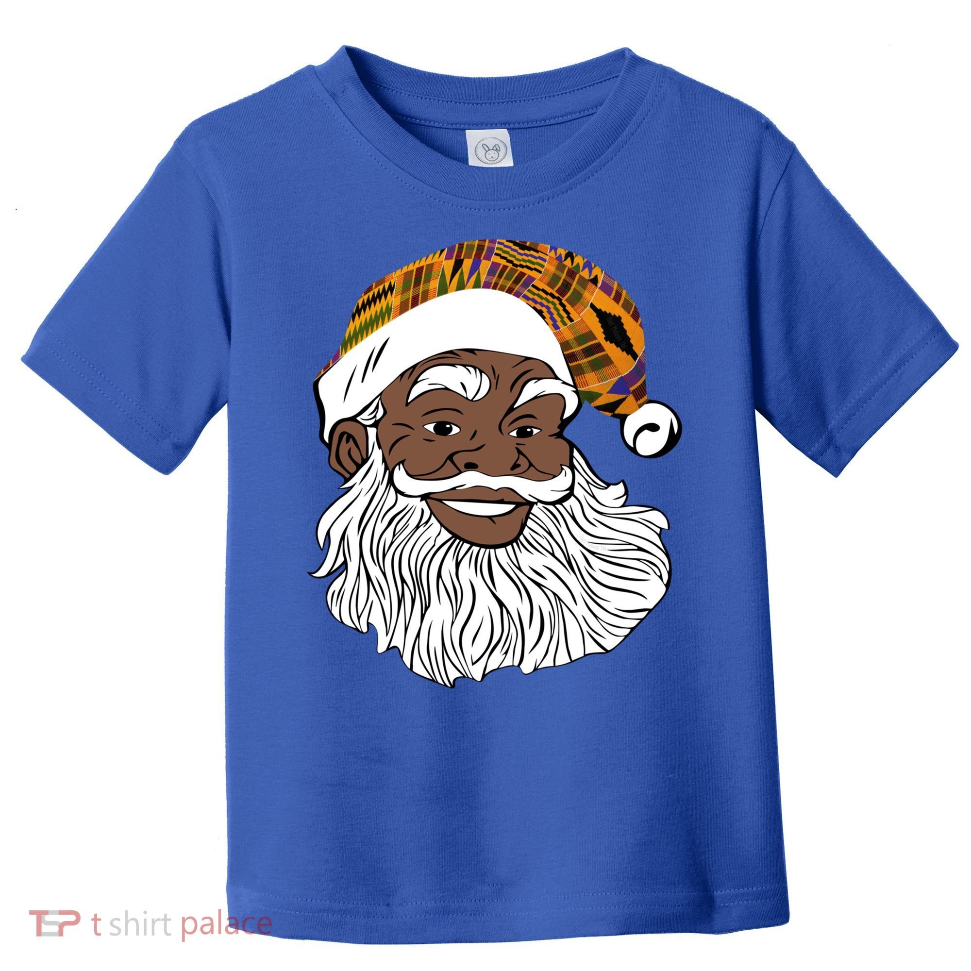 Black Jolly Santa African American Santa Kente Gift Toddler T-Shirt