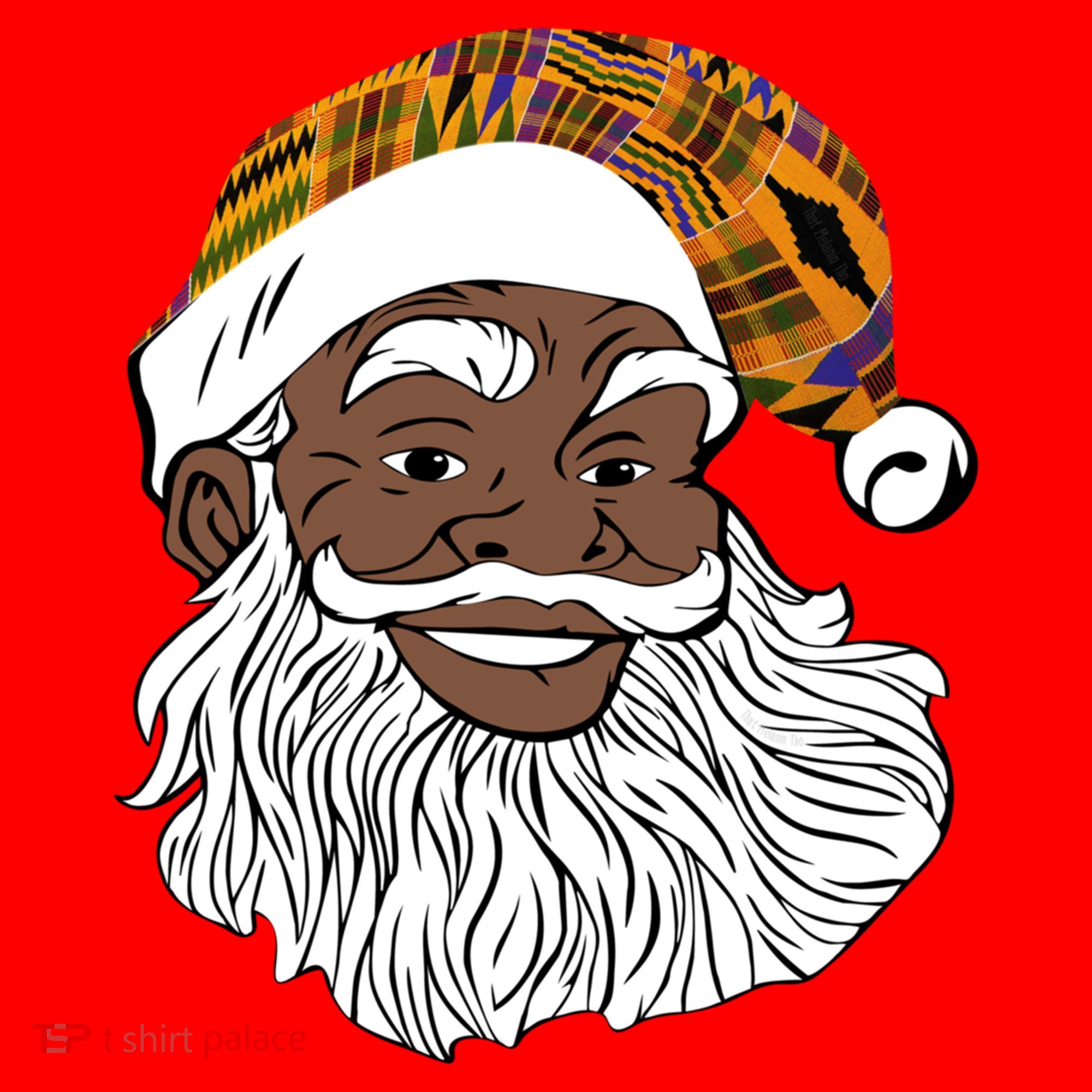 Black Jolly Santa African American Santa Kente Gift Santa Hat