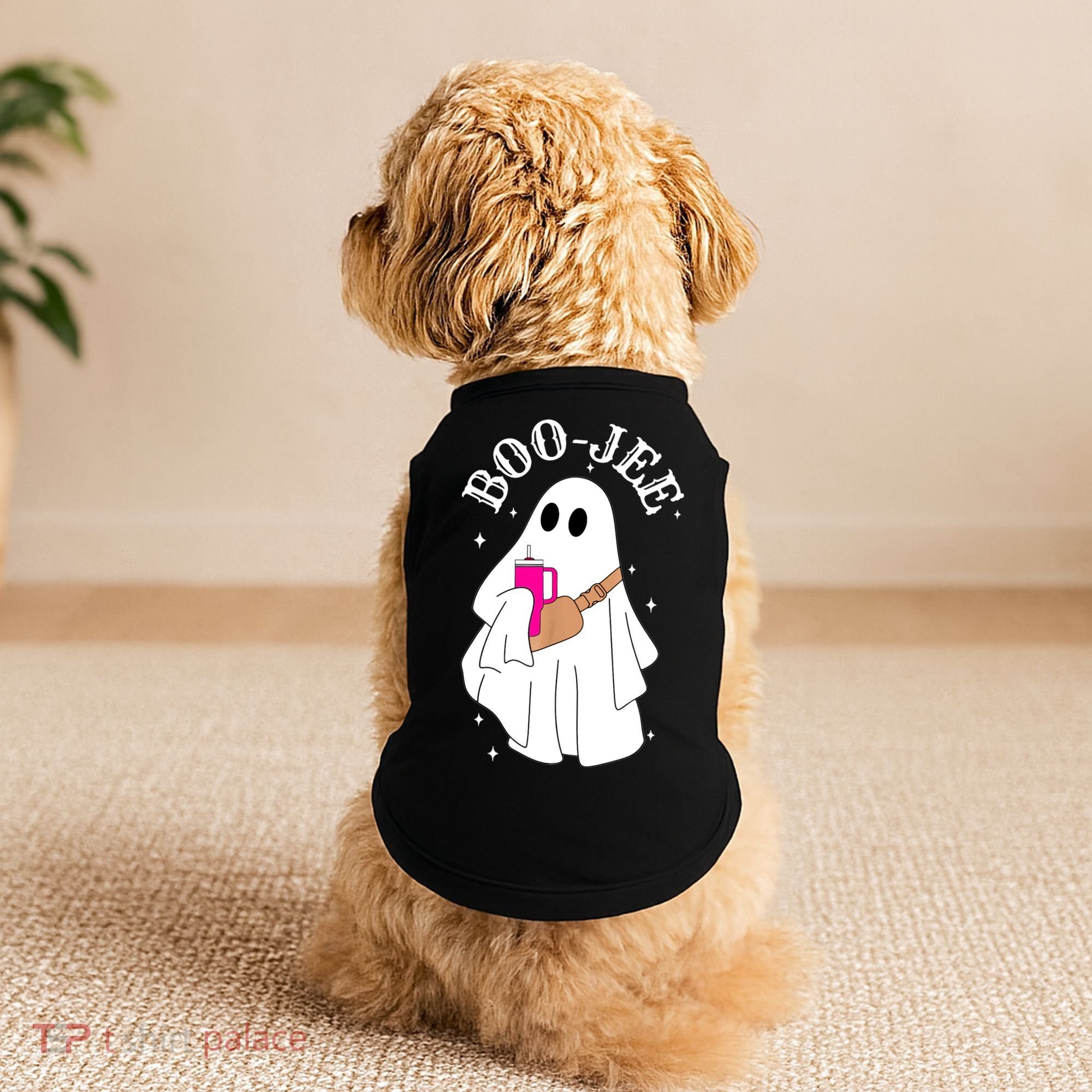 Boo Jee Spooky Season Cute Ghost Halloween Costume Boujee Doggie Tank