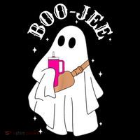 Boo Jee Spooky Season Cute Ghost Halloween Costume Boujee USA-Made Doggie Bandana thumb 2