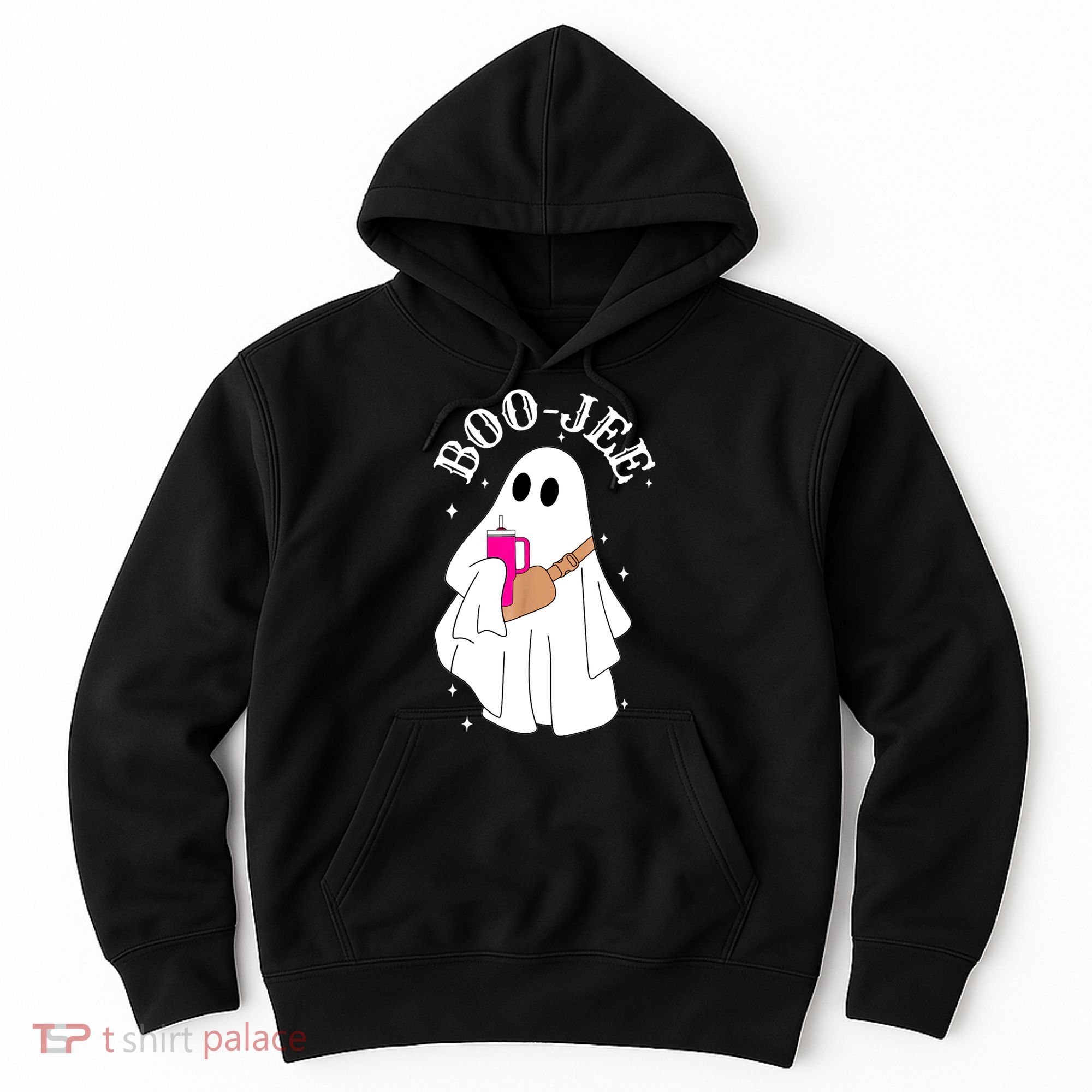 Boo Jee Spooky Season Cute Ghost Halloween Costume Boujee Hoodie