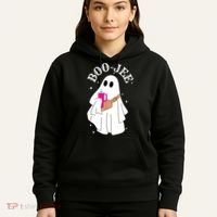 Boo Jee Spooky Season Cute Ghost Halloween Costume Boujee Hoodie thumb 5