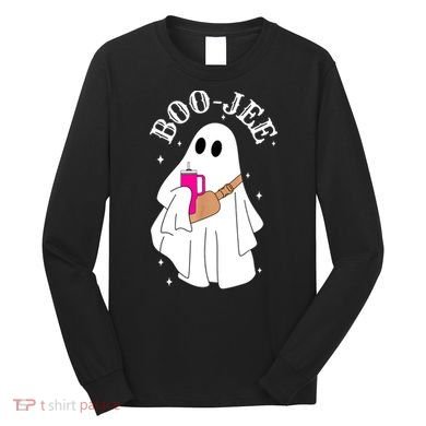Boo Jee Spooky Season Cute Ghost Halloween Costume Boujee Long Sleeve Shirt