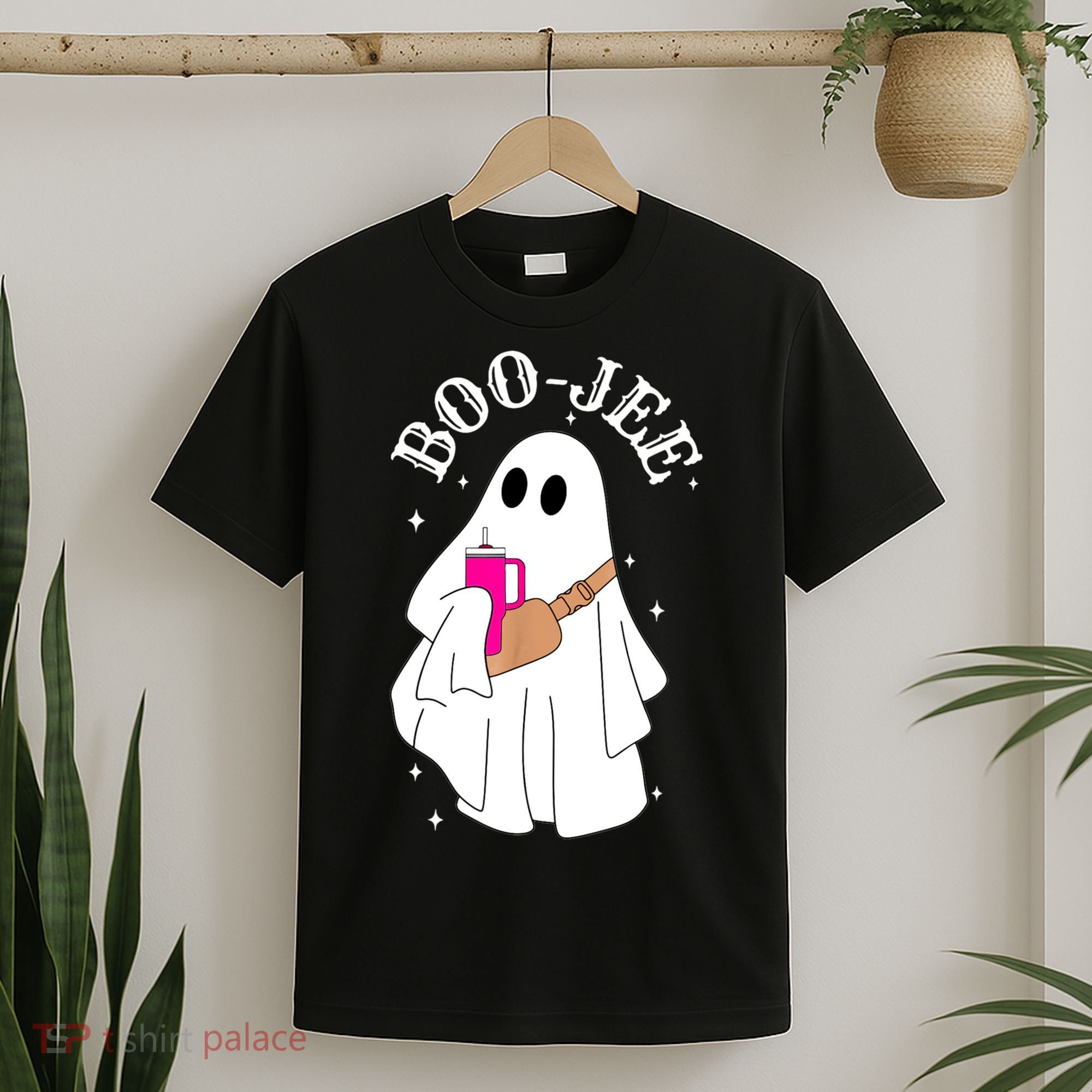Boo Jee Spooky Season Cute Ghost Halloween Costume Boujee T-Shirt