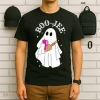 Boo Jee Spooky Season Cute Ghost Halloween Costume Boujee T-Shirt thumb 6
