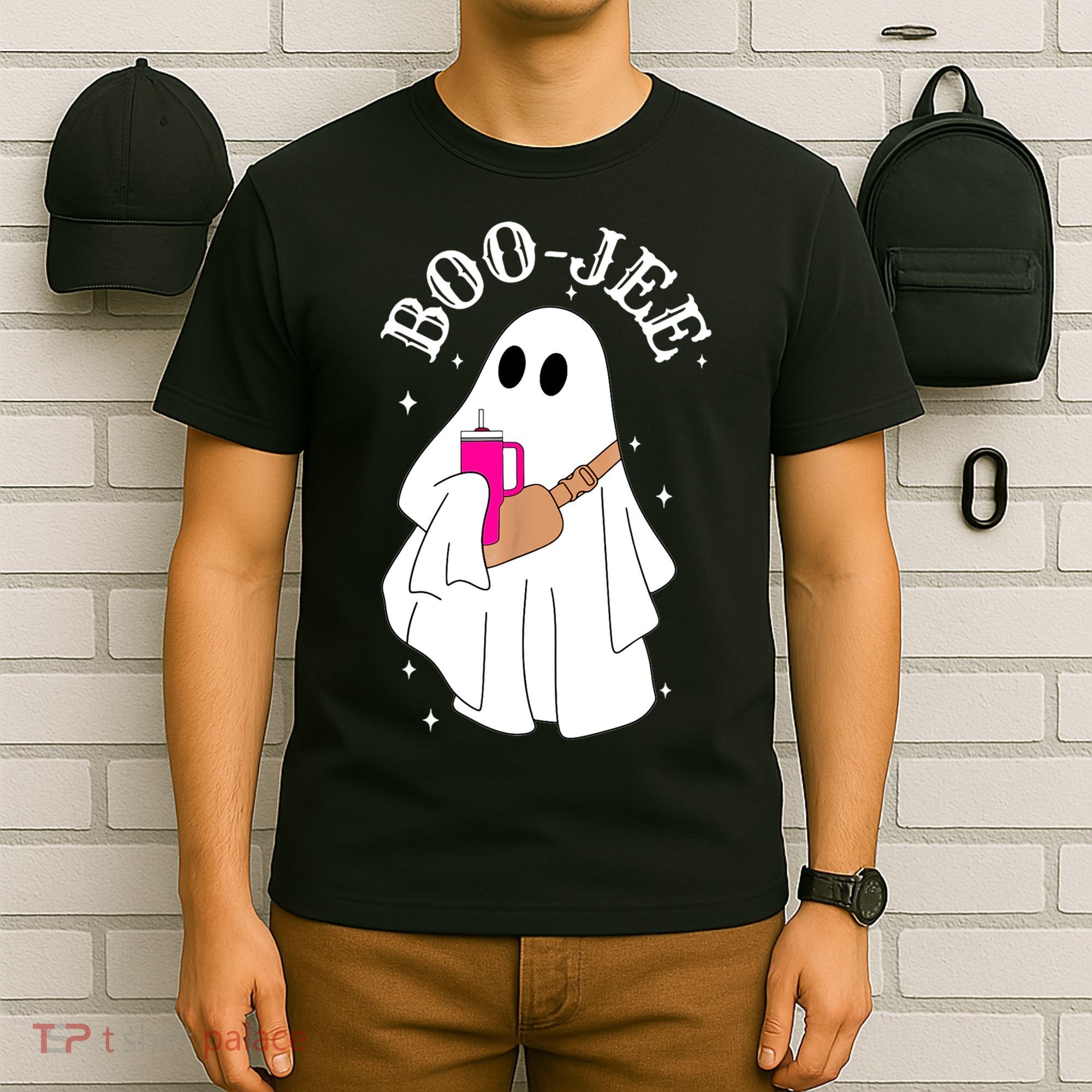 Boo Jee Spooky Season Cute Ghost Halloween Costume Boujee T-Shirt