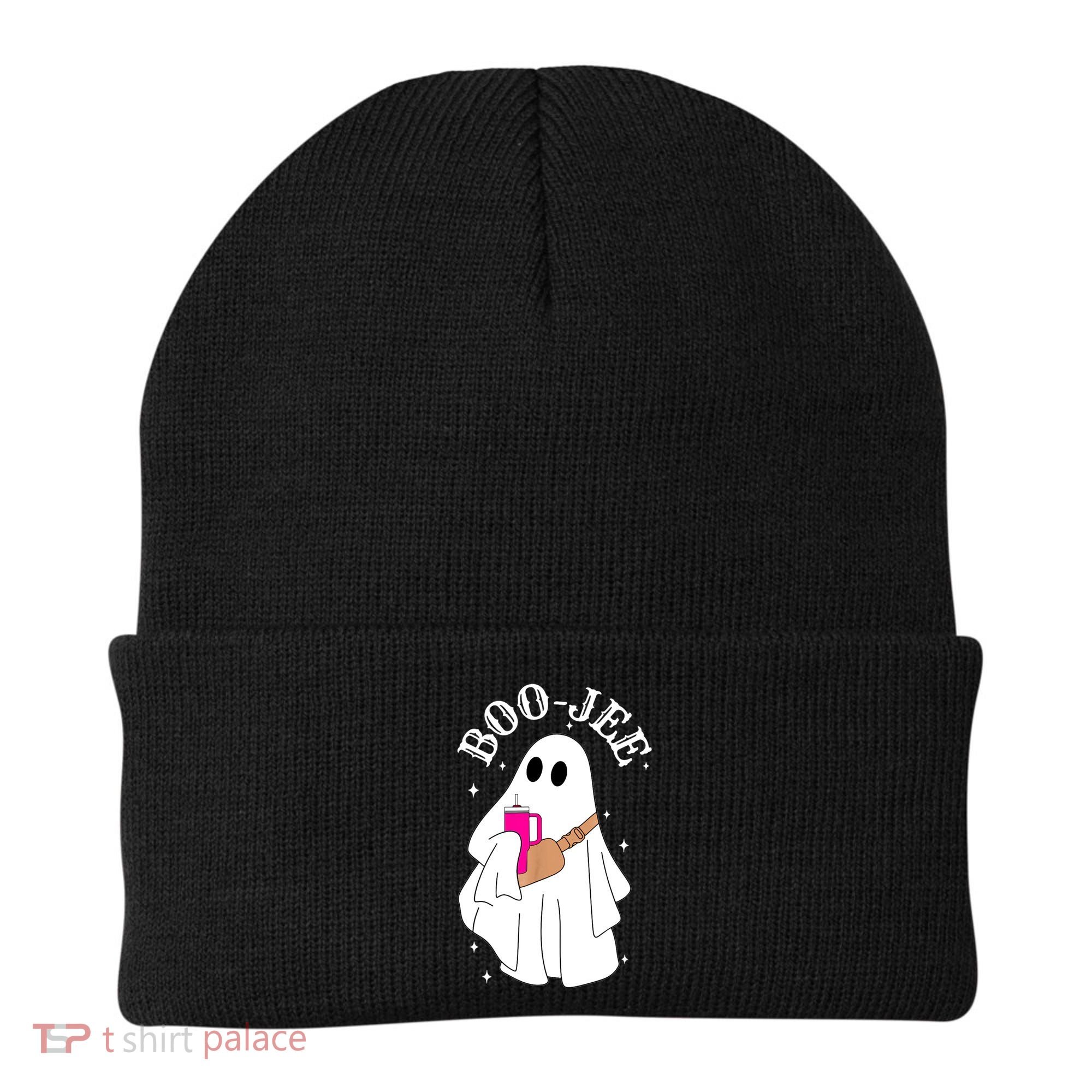 Boo Jee Spooky Season Cute Ghost Halloween Costume Boujee Beanie