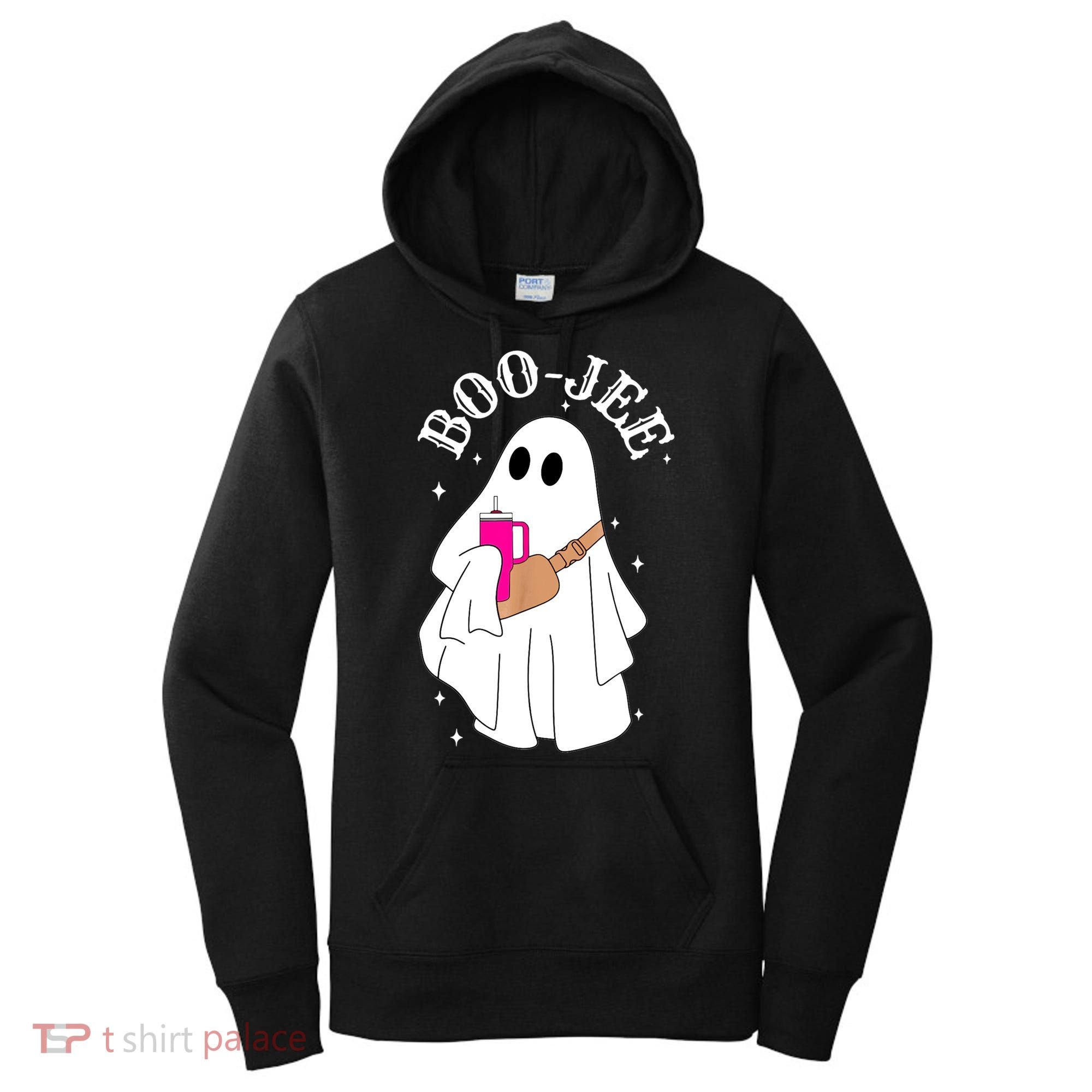 Boo Jee Spooky Season Cute Ghost Halloween Costume Boujee Women's Hoodie