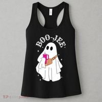 Boo Jee Spooky Season Cute Ghost Halloween Costume Boujee Women's Tank Top thumb 3