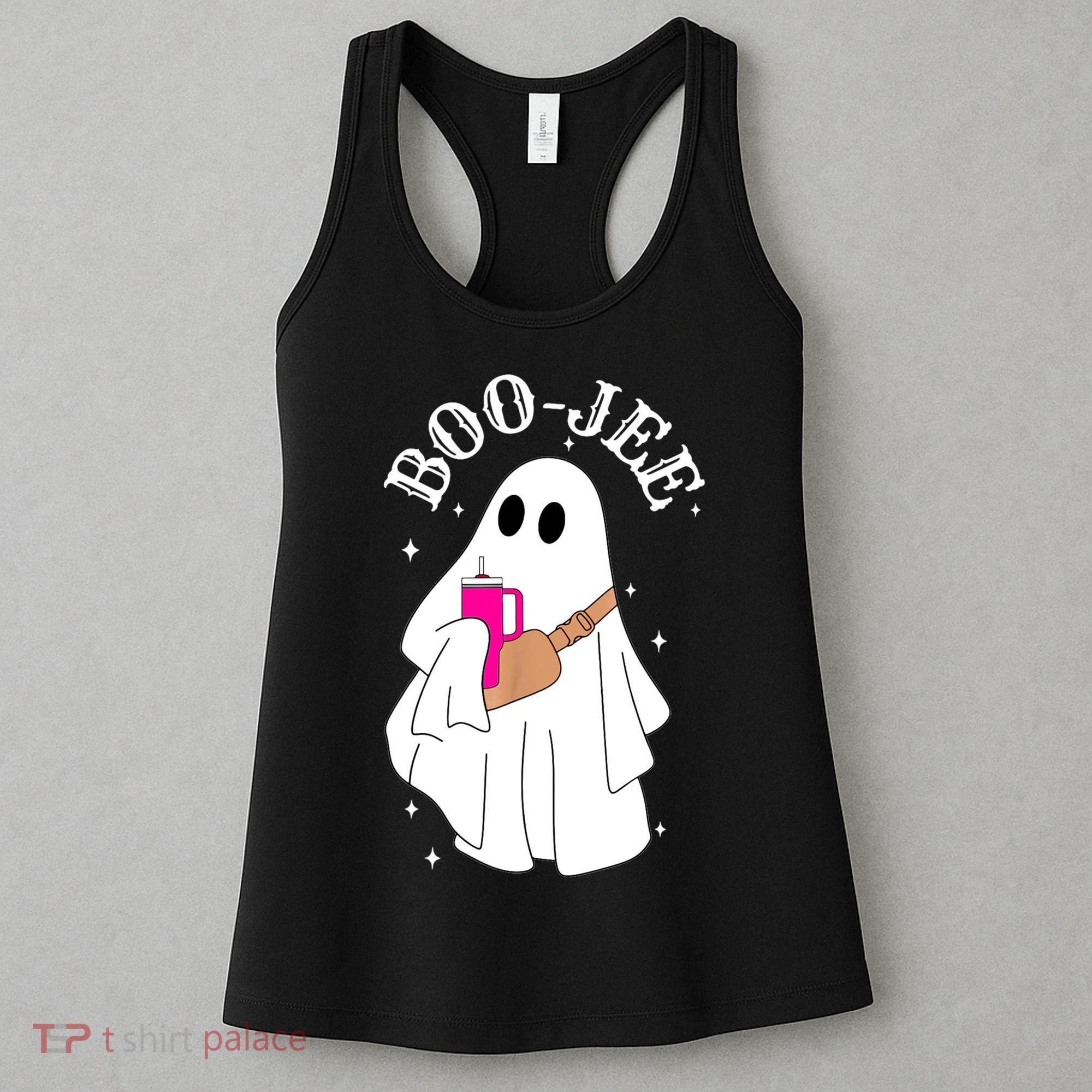 Boo Jee Spooky Season Cute Ghost Halloween Costume Boujee Women's Tank Top