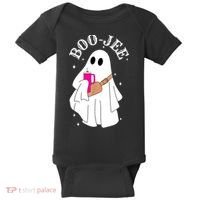 Boo Jee Spooky Season Cute Ghost Halloween Costume Boujee Baby Bodysuit thumb 0