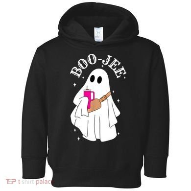 Boo Jee Spooky Season Cute Ghost Halloween Costume Boujee Toddler Hoodie