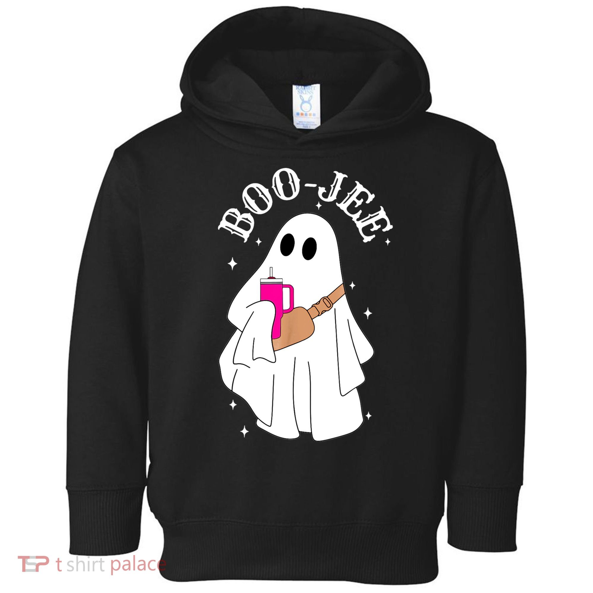 Boo Jee Spooky Season Cute Ghost Halloween Costume Boujee Toddler Hoodie