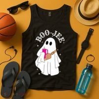 Boo Jee Spooky Season Cute Ghost Halloween Costume Boujee Tank Top thumb 4