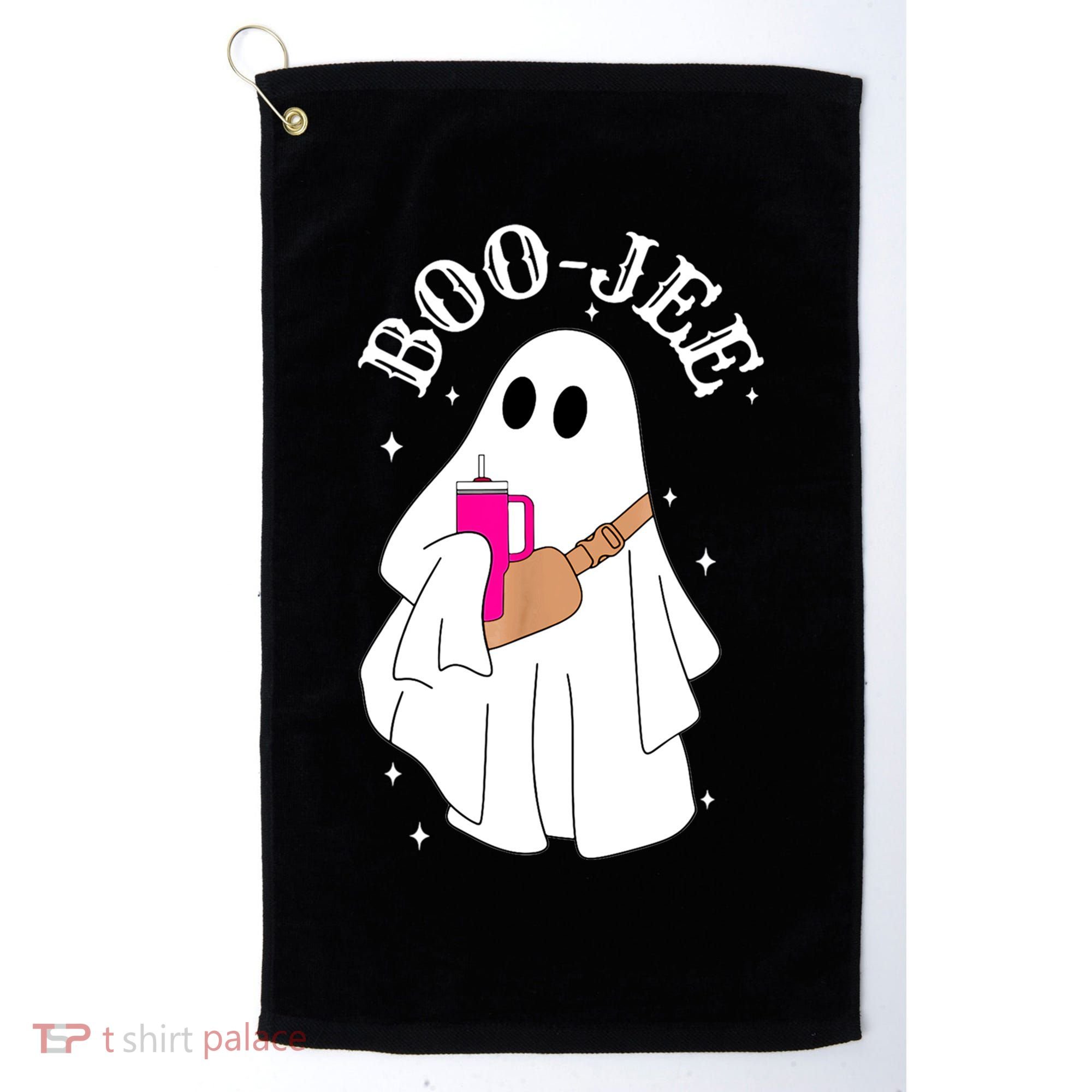 Boo Jee Spooky Season Cute Ghost Halloween Costume Boujee Golf Towel