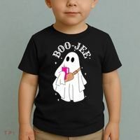 Boo Jee Spooky Season Cute Ghost Halloween Costume Boujee Toddler T-Shirt thumb 2