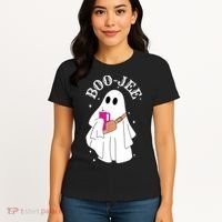 Boo Jee Spooky Season Cute Ghost Halloween Costume Boujee Women's T-Shirt thumb 4