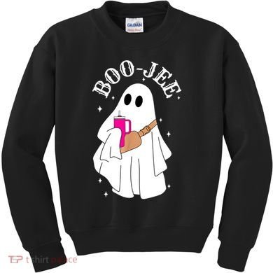 Boo Jee Spooky Season Cute Ghost Halloween Costume Boujee Kids Sweatshirt