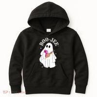 Boo Jee Spooky Season Cute Ghost Halloween Costume Boujee Kids Hoodie thumb 0