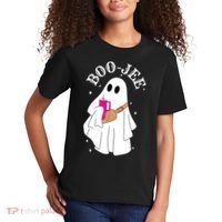Boo Jee Spooky Season Cute Ghost Halloween Costume Boujee Kids T-Shirt thumb 2