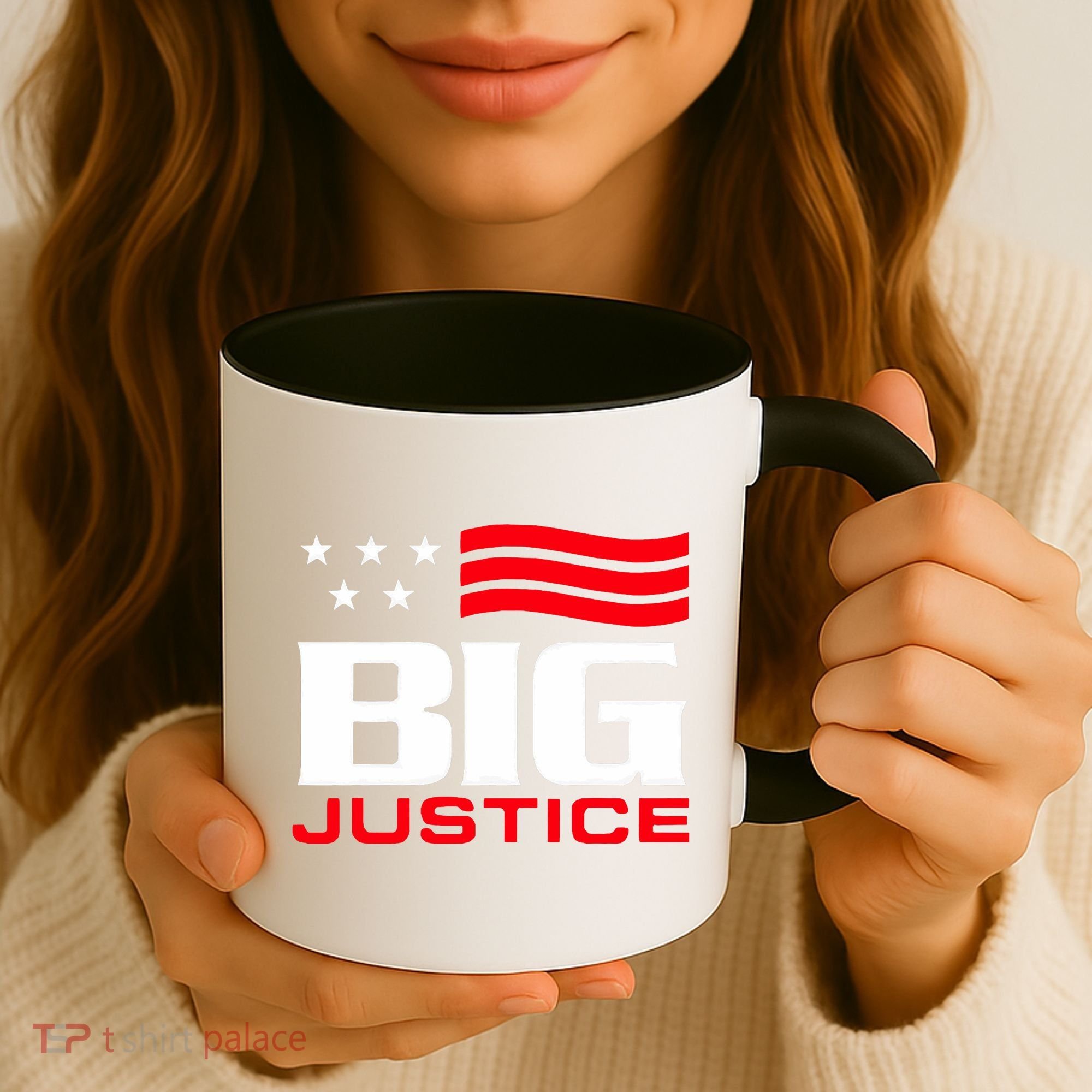 Big Justice Sarcastic Saying Flag Coffee Mug