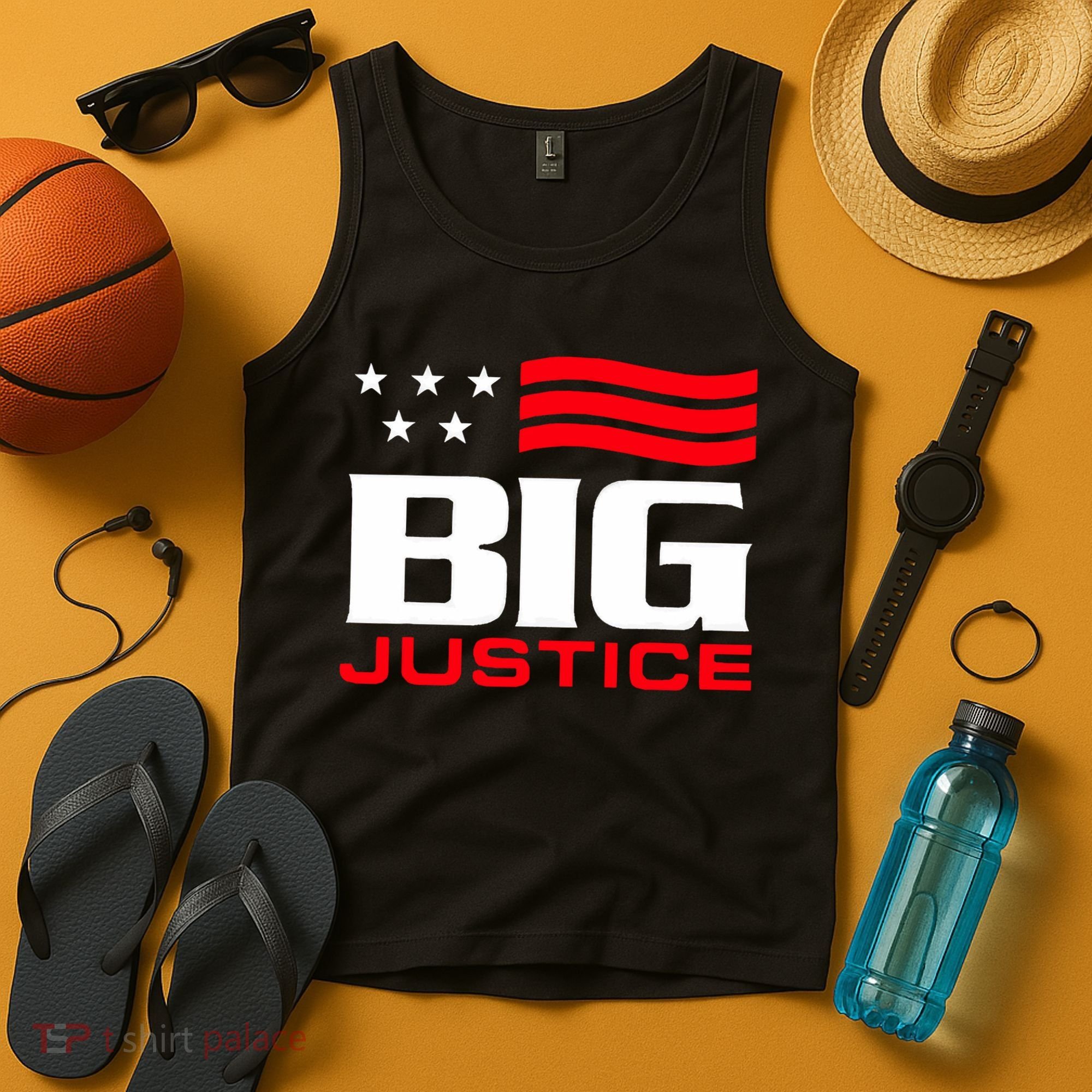 Big Justice Sarcastic Saying Flag Tank Top