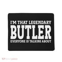 Butler Job Title Employee Funny Worker Profession Butler Mousepad thumb 0