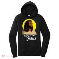 Black Jesus With Locs African American Christian Christmas Gift Women's Hoodie thumb 0