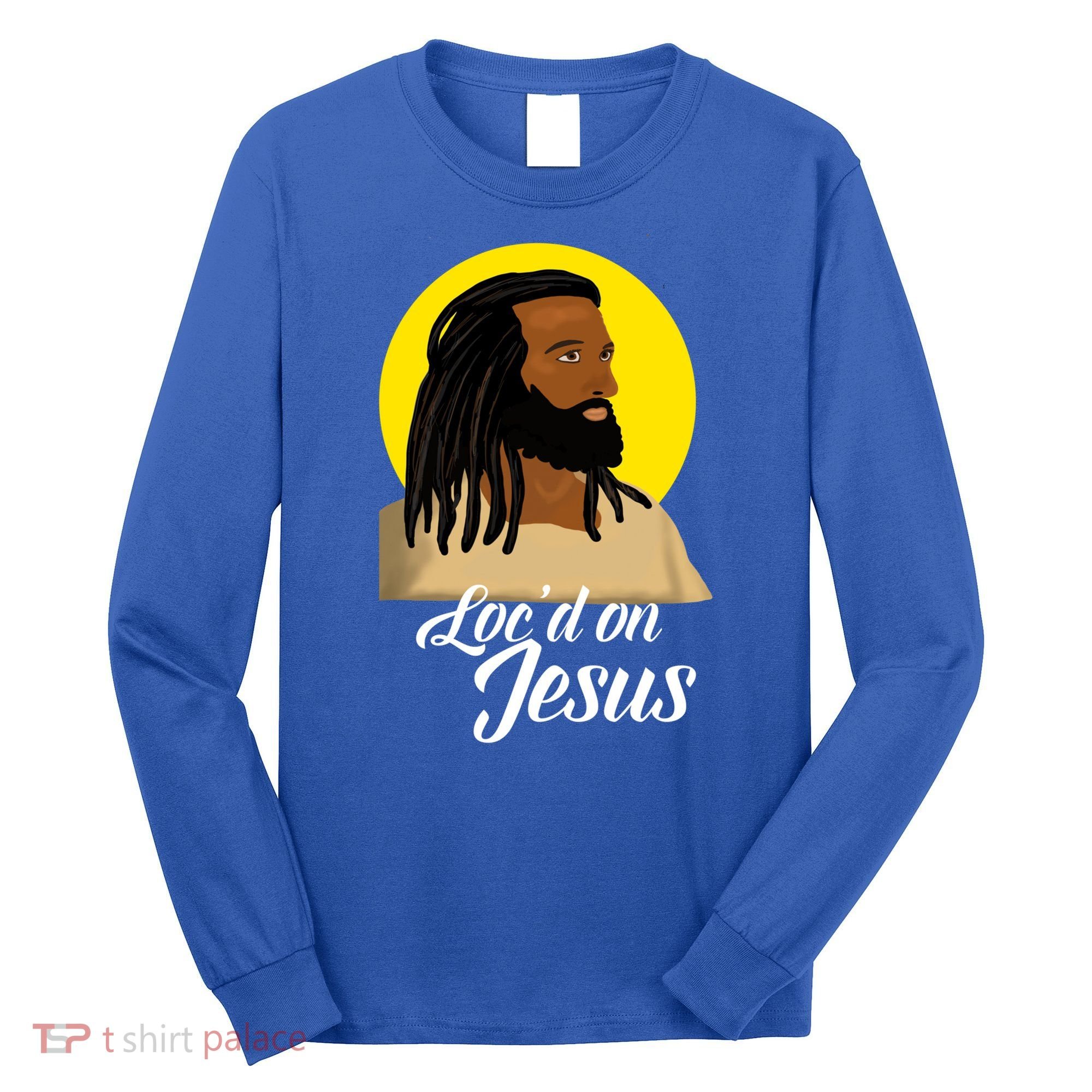 Black Jesus With Locs African American Christian Christmas Gift Long Sleeve Shirt