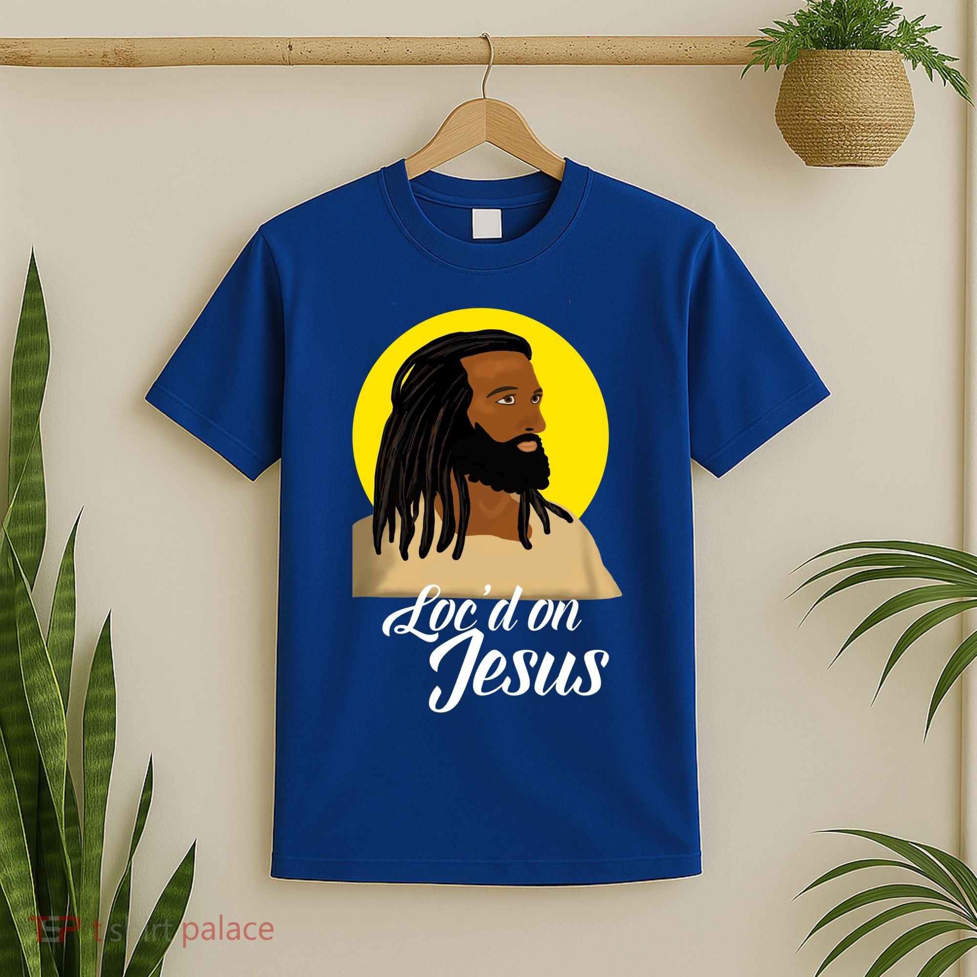 Black Jesus With Locs African American Christian Christmas Gift T-Shirt