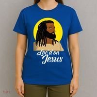 Black Jesus With Locs African American Christian Christmas Gift T-Shirt thumb 4