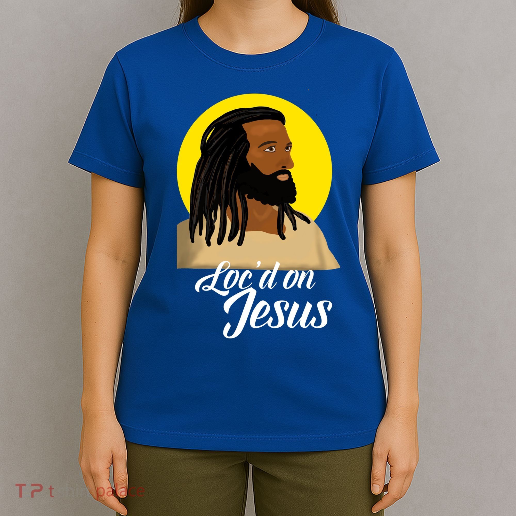 Black Jesus With Locs African American Christian Christmas Gift T-Shirt