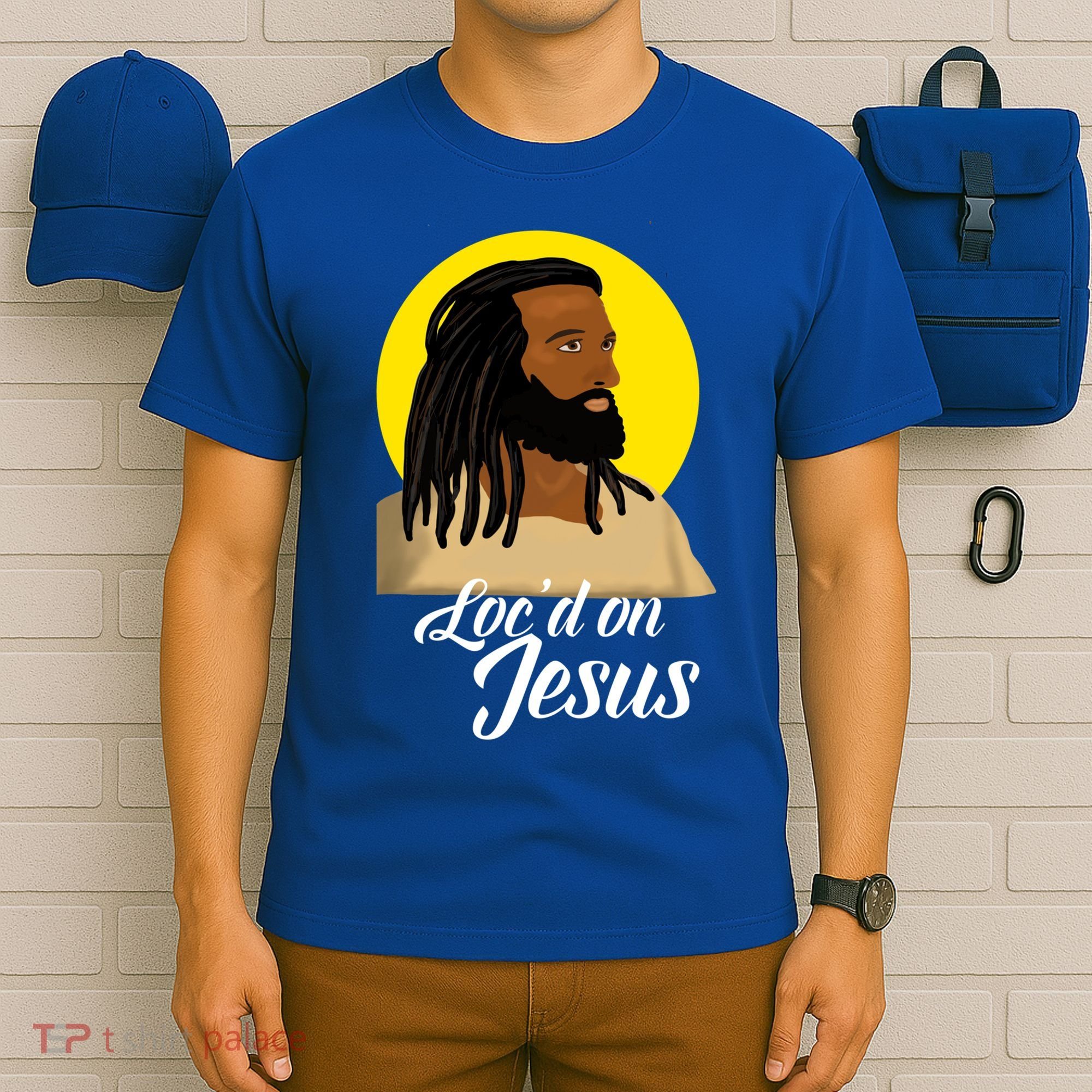 Black Jesus With Locs African American Christian Christmas Gift T-Shirt