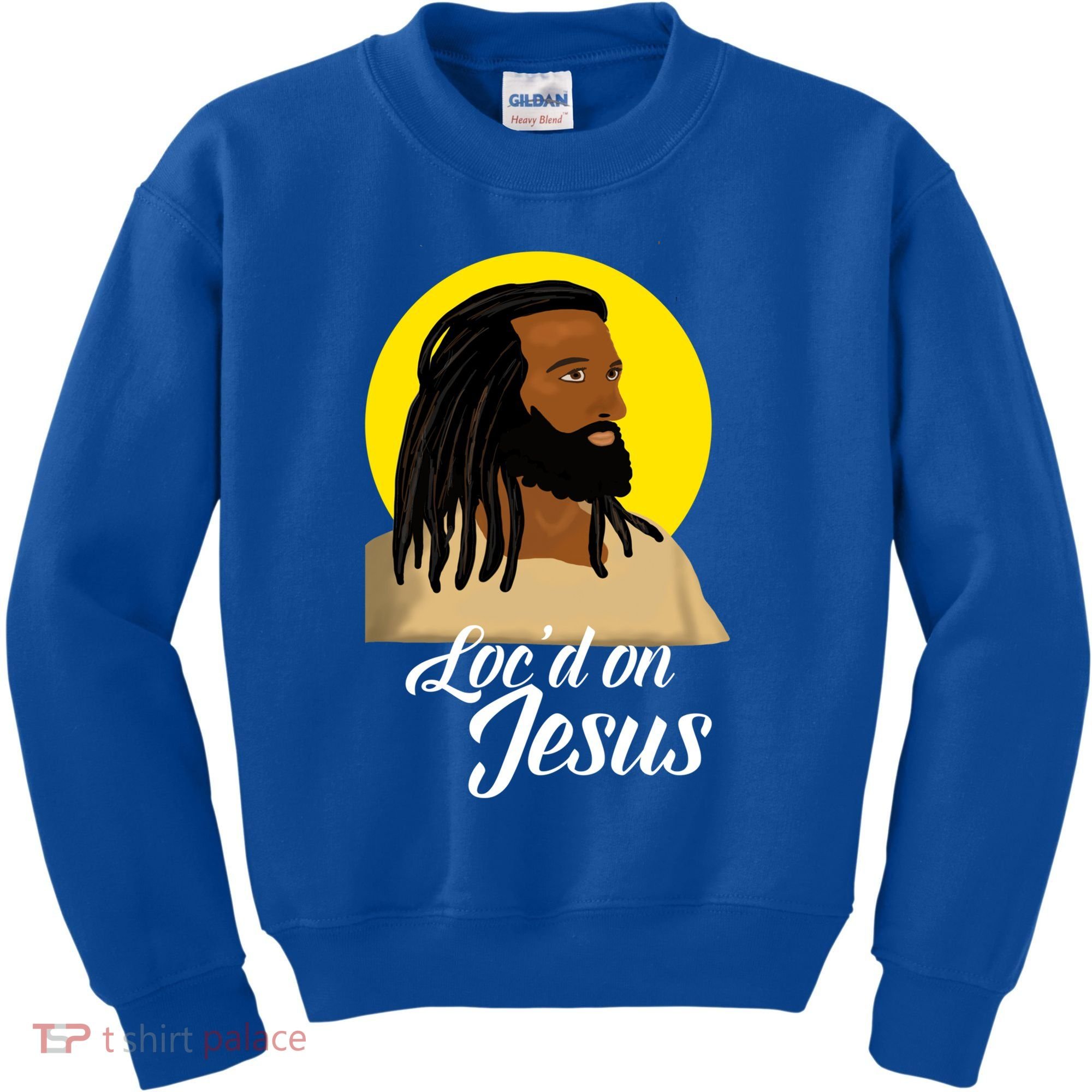 Black Jesus With Locs African American Christian Christmas Gift Kids Sweatshirt