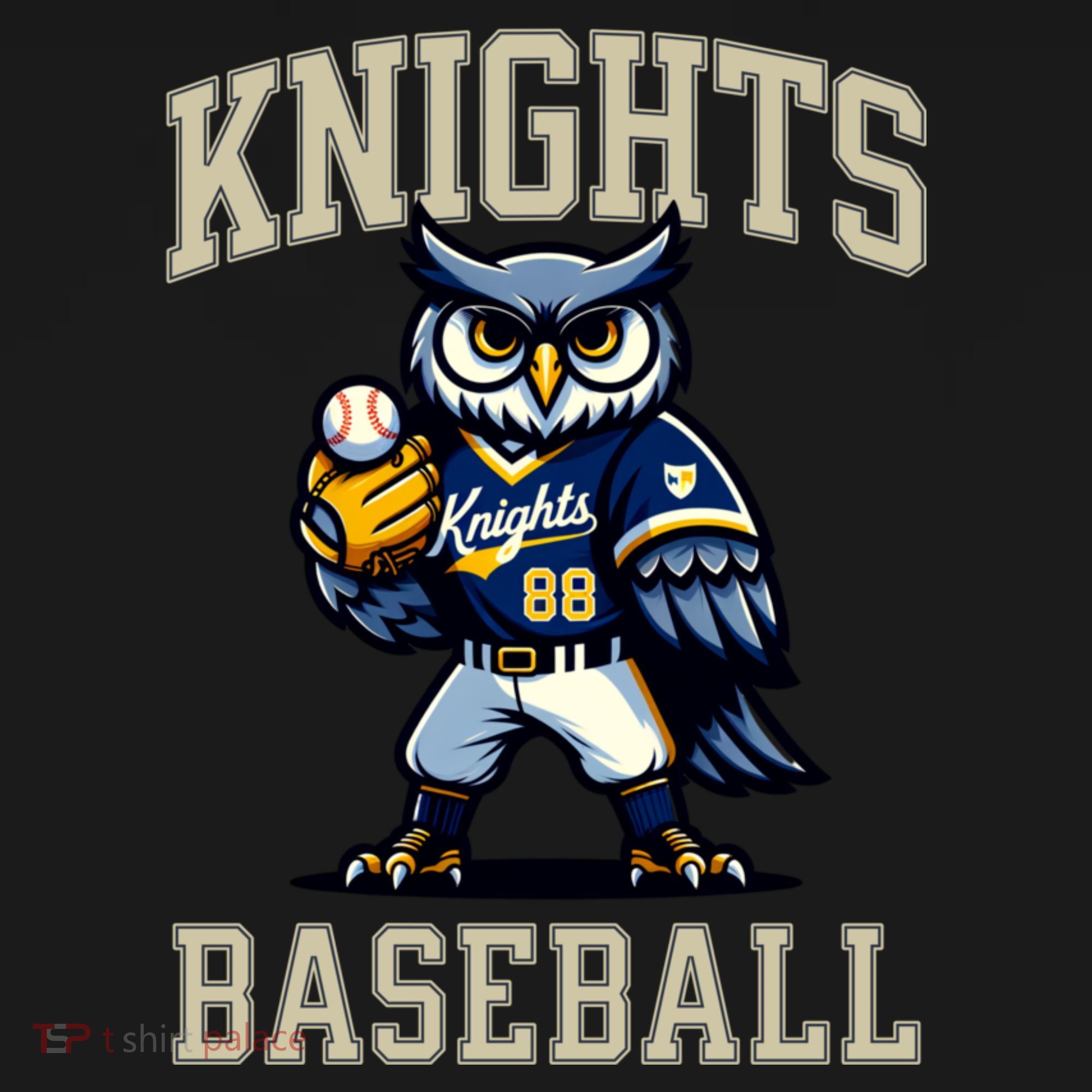 Blaine Knights 35+ Baseball Screech Owl #88 Ornament
