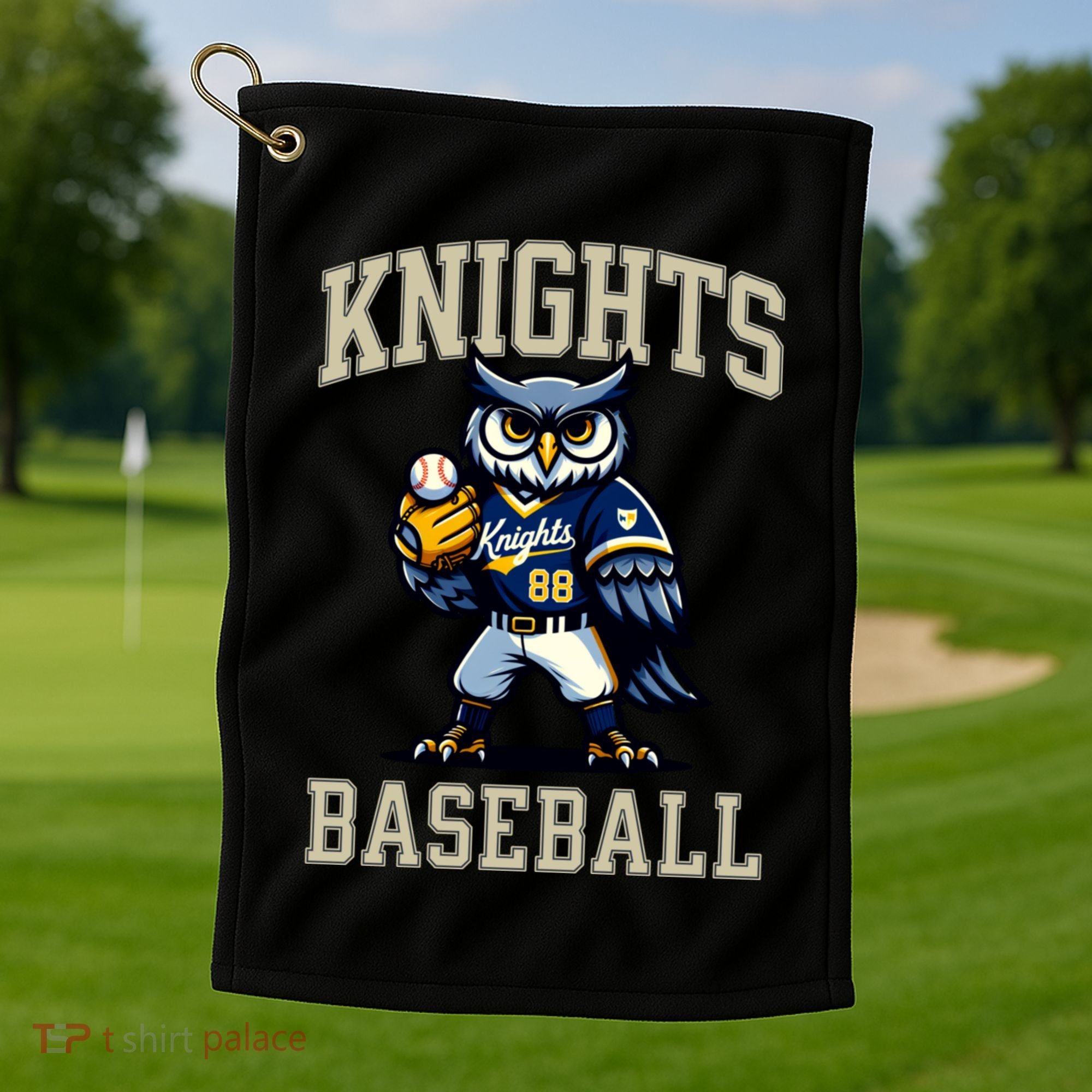 Blaine Knights 35+ Baseball Screech Owl #88 Golf Towel