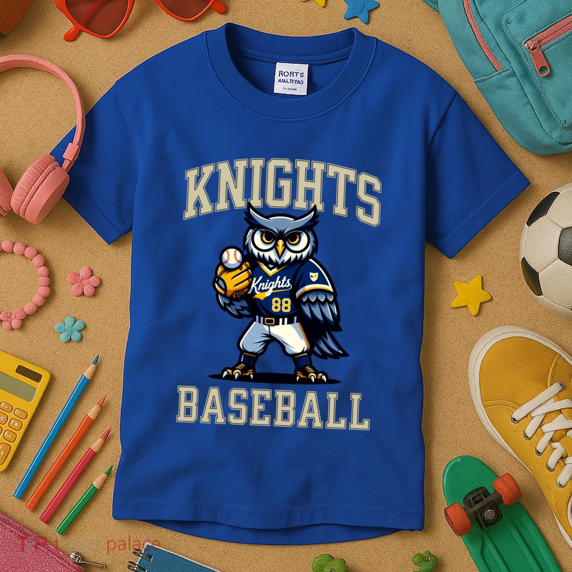 Blaine Knights 35+ Baseball Screech Owl #88 Kids T-Shirt