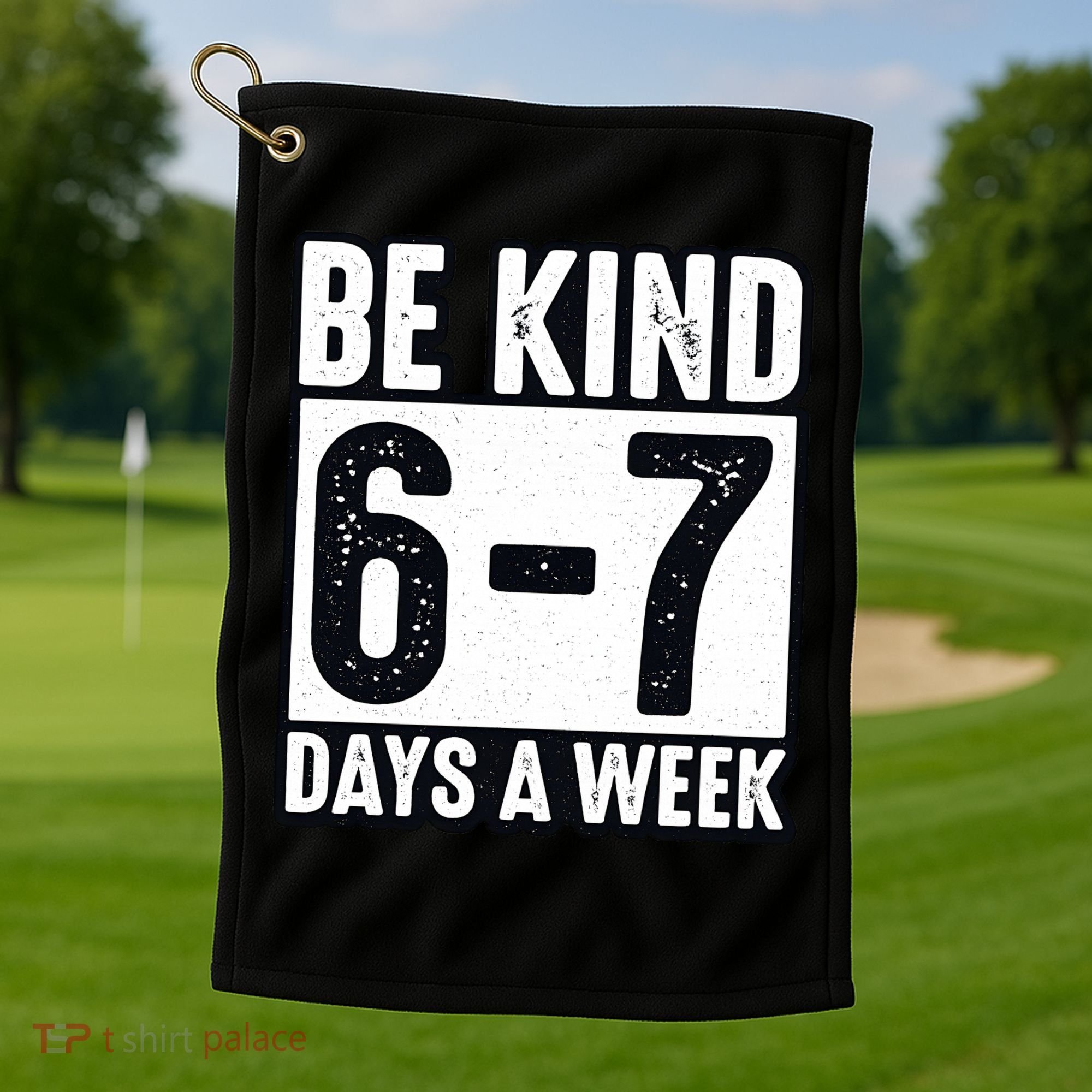 Be Kind 6-7 Days A Week Kindness Teacher Students Six Seven Golf Towel