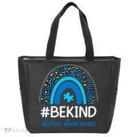 Be Kind Autism Awareness Puzzle Rainbow Tote Bag thumb 0