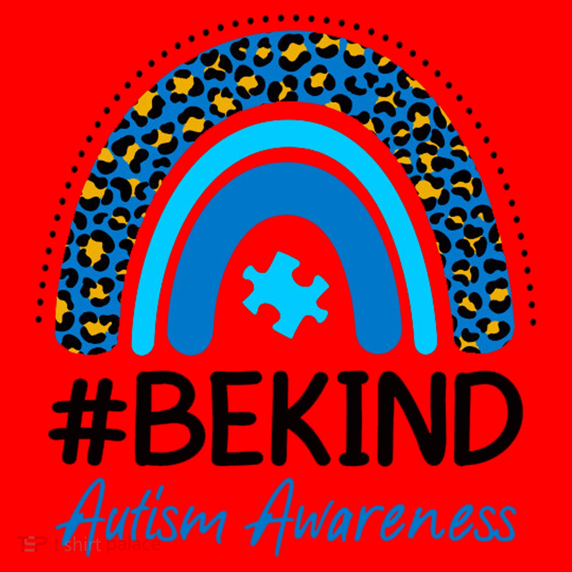 Be Kind Autism Awareness Puzzle Rainbow Santa Hat