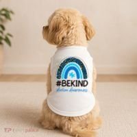 Be Kind Autism Awareness Puzzle Rainbow Doggie Tank thumb 2