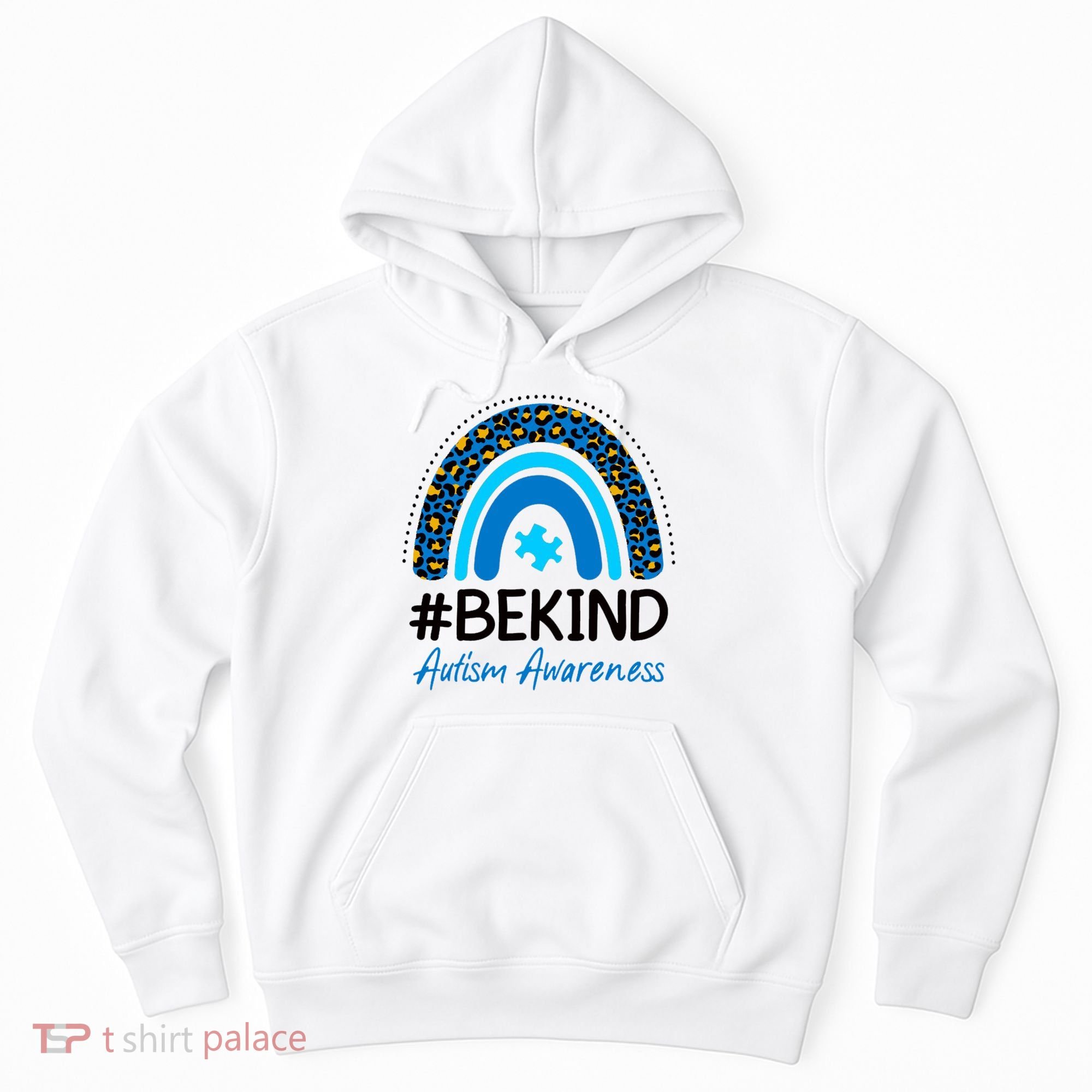 Be Kind Autism Awareness Puzzle Rainbow Hoodie