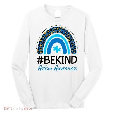 Be Kind Autism Awareness Puzzle Rainbow Long Sleeve Shirt