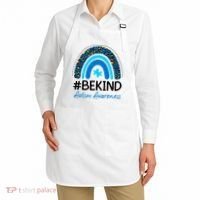 Be Kind Autism Awareness Puzzle Rainbow Apron thumb 2