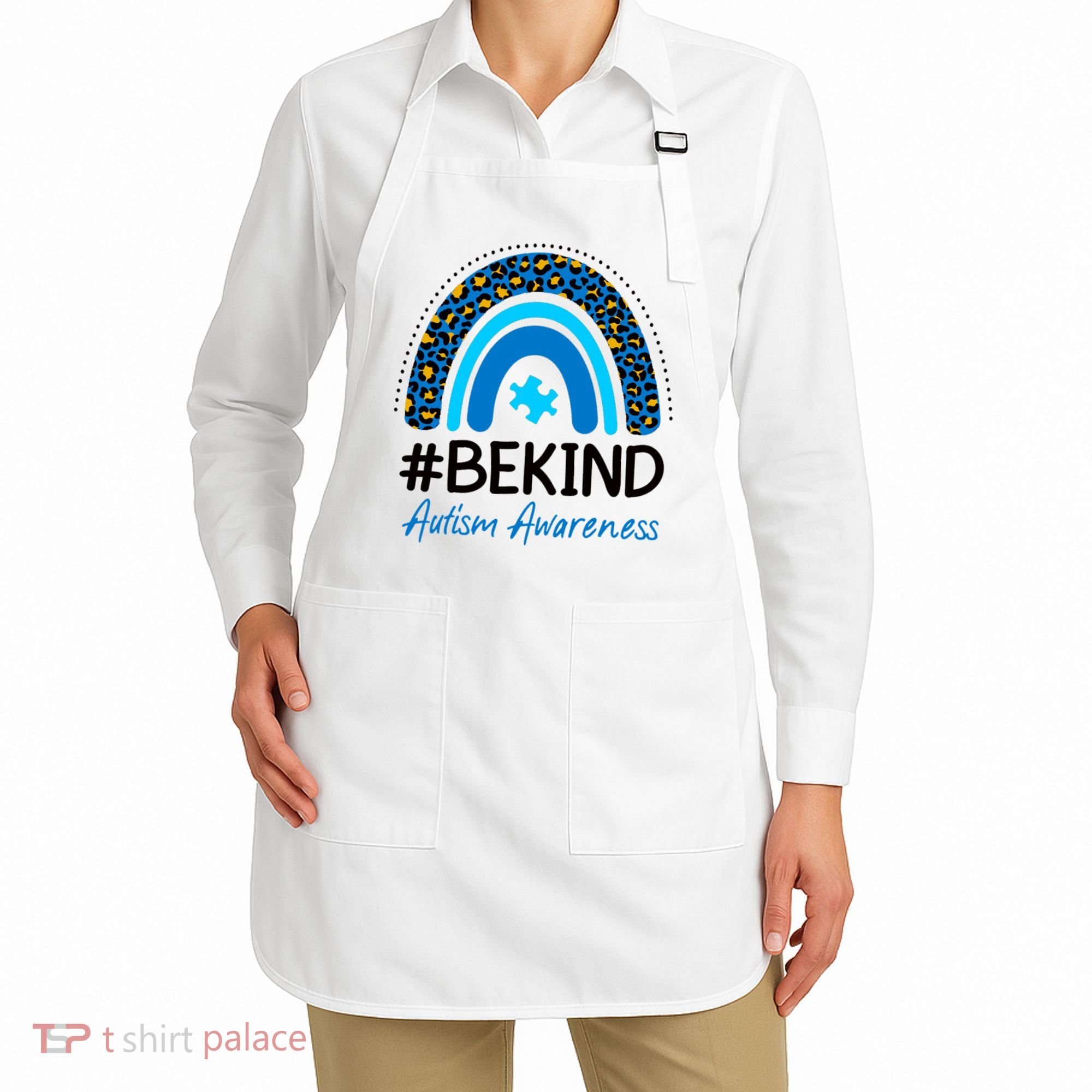 Be Kind Autism Awareness Puzzle Rainbow Apron