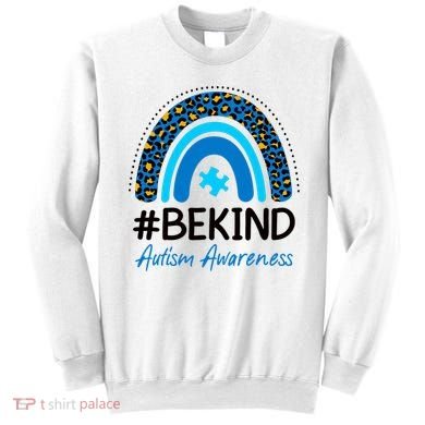 Be Kind Autism Awareness Puzzle Rainbow Sweatshirt
