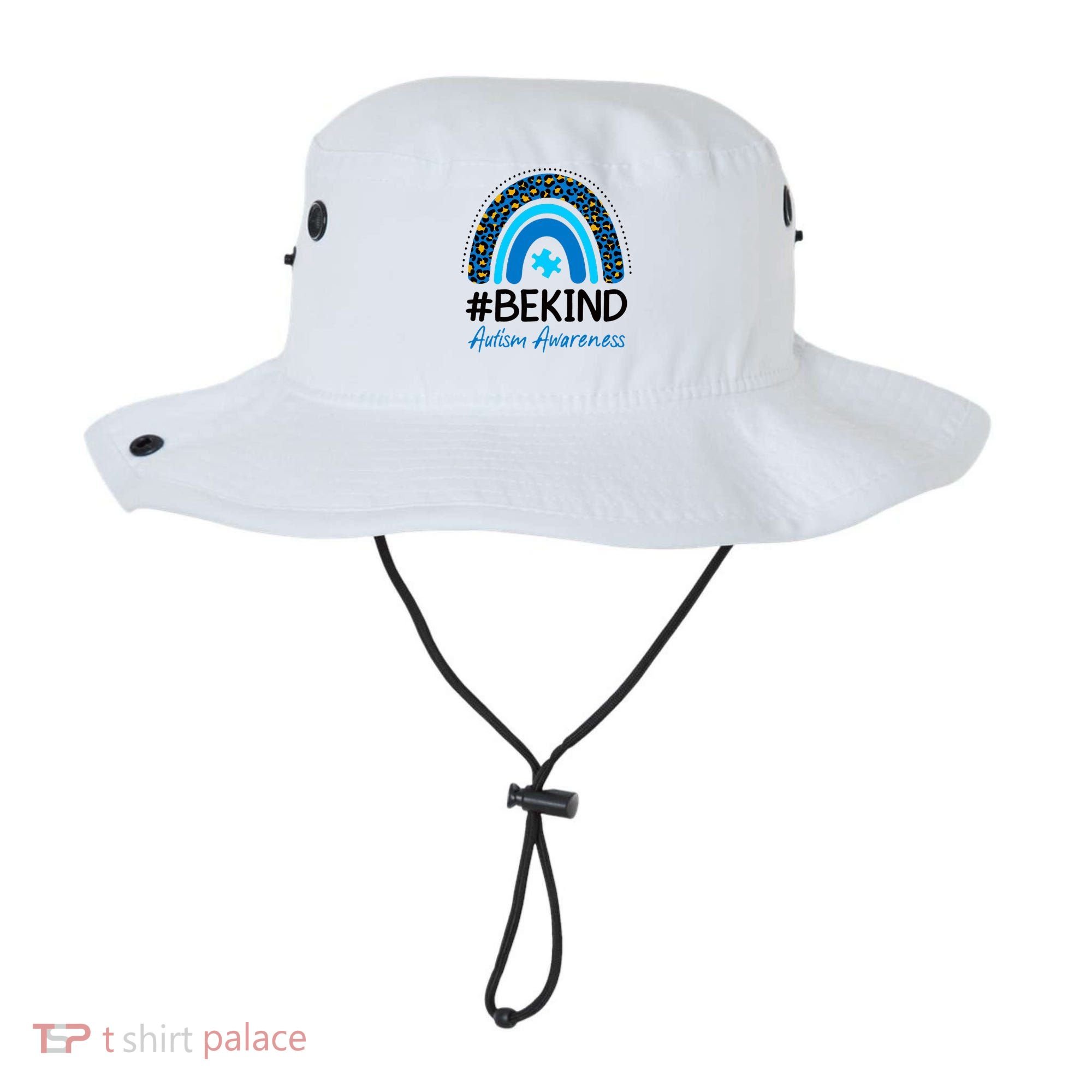 Be Kind Autism Awareness Puzzle Rainbow Bucket Hat