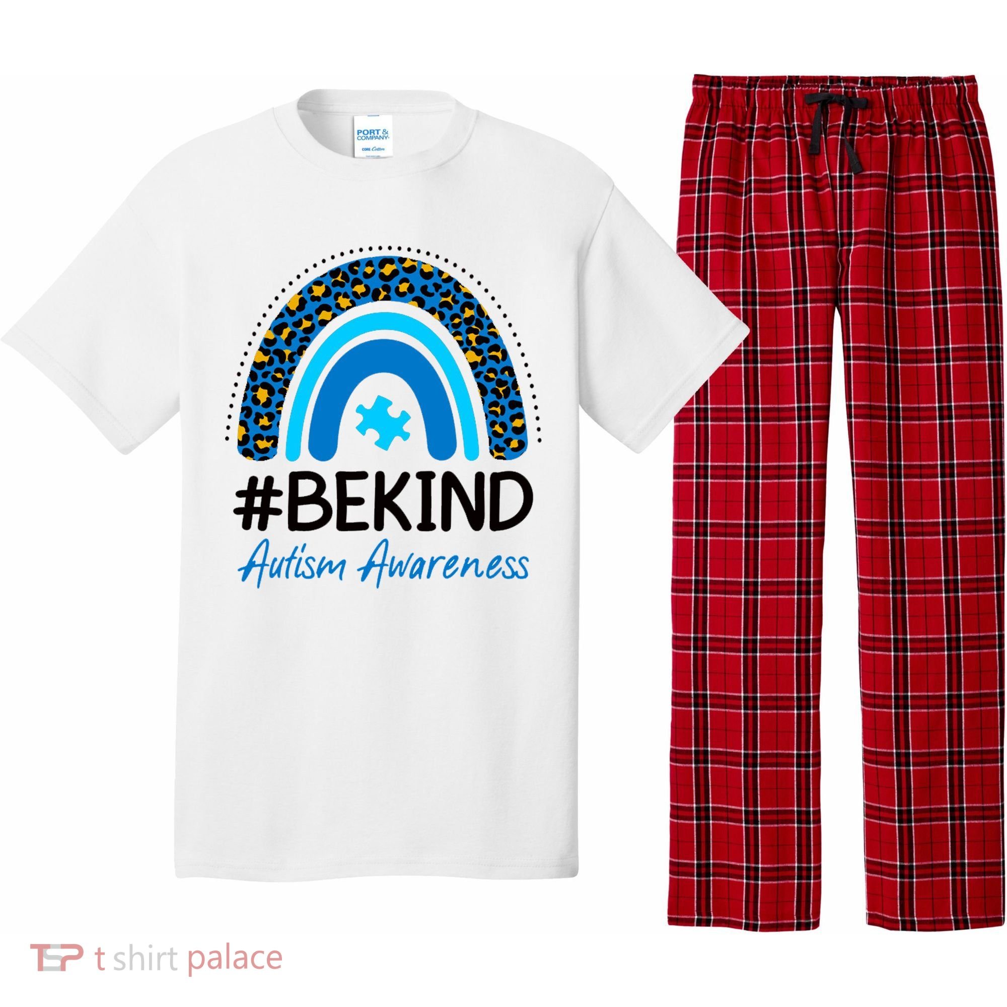 Be Kind Autism Awareness Puzzle Rainbow Pajama Set