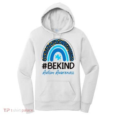 Be Kind Autism Awareness Puzzle Rainbow Women's Hoodie