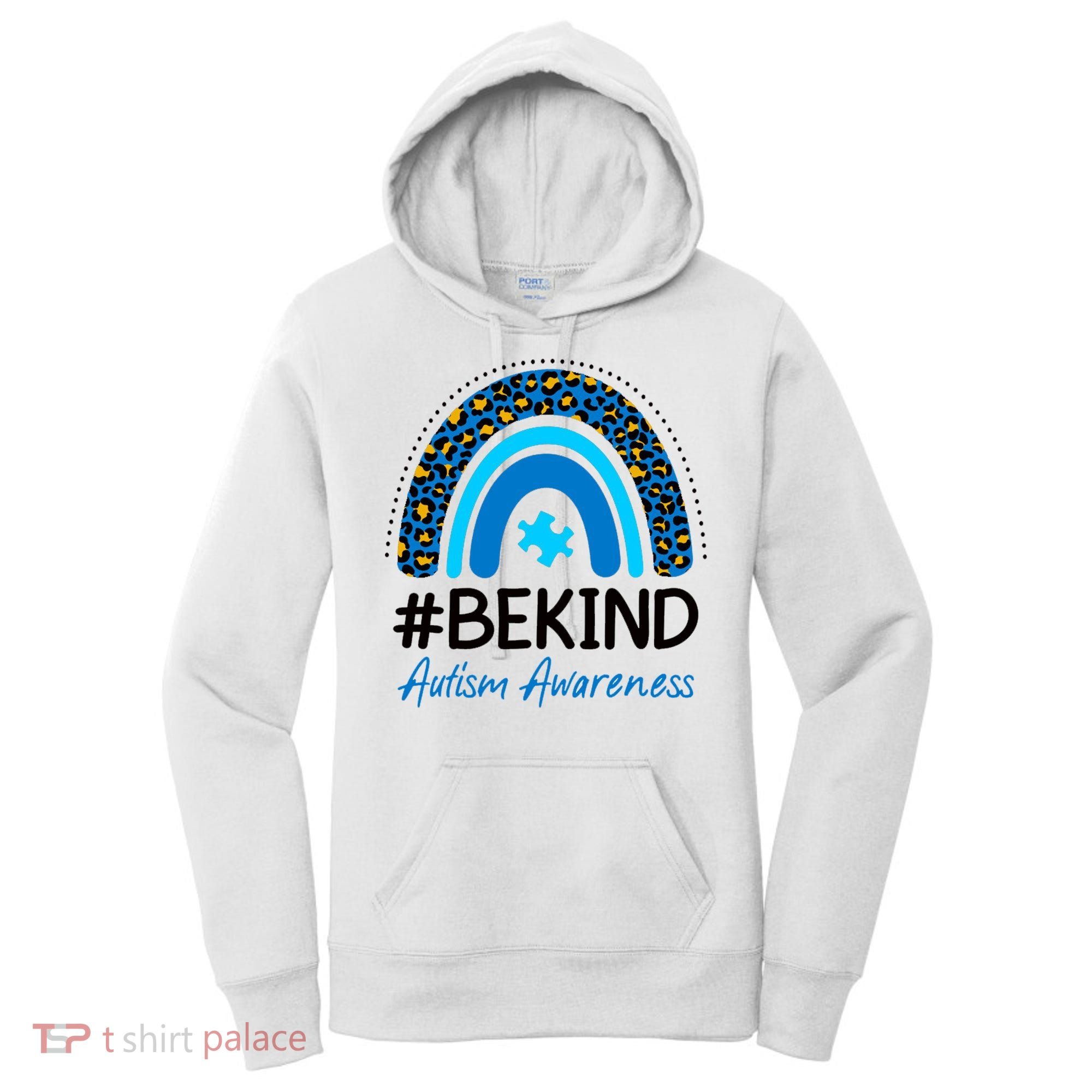 Be Kind Autism Awareness Puzzle Rainbow Women's Hoodie